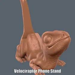 Velociraptor Phone Stand (Easy print no support)
