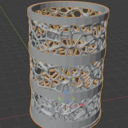 Vornoi cylinder vase
