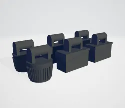 WW2 LEGO German Ammo Boxes and Drums