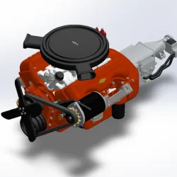 1/24 Scale Chevy W-Block V8 (348/409)  STOCK Base Engine