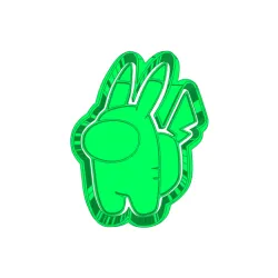 Among Us  Pikachu Pokémon CUTTER AND STAMP, COOKIE CUTTER, FORM STAMP, COOKIE CUTTER, FORM