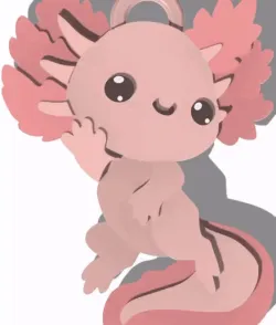 Axolotl keychain, Axolotl keychain