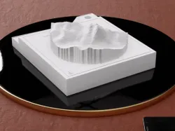 Baring Mountain - Washington - USA -Circular - Plate - Base for Pens