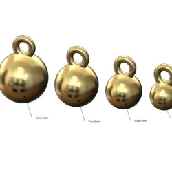 Bead with hoop charm miniset 3D print model