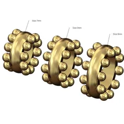 Beaded ring charm and bracelet bead 3D print model