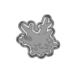 Corsola Pokemon cutter and stamp, cookie cutter, form