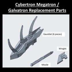 Cybertron Megatron Replacement Parts (Transformers)
