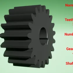 Cylindrical gear - paired - z19 m2 D42 d12