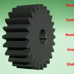 Cylindrical gear - paired - z24 m2 D52 d12
