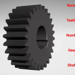 Cylindrical gear - paired - z26 m1 D28 d10
