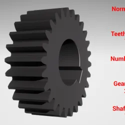 Cylindrical gear - paired - z26 m1 D28 d12
