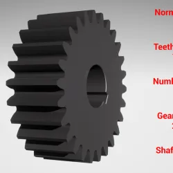 Cylindrical gear - paired - z26 m1 D28 d8