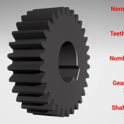 Cylindrical gear - paired - z30 m1 D32 d12