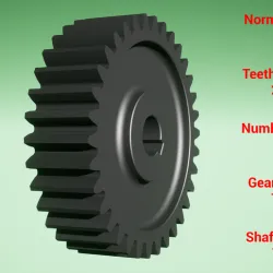 Cylindrical gear - paired - z34 m2 D72 d12