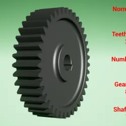 Cylindrical gear - paired - z39 m2 D82 d12