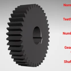 Cylindrical gear - paired - z40 m1 D42 d12