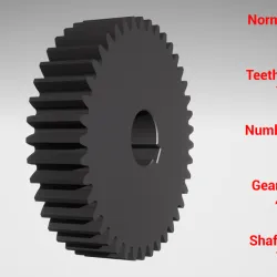 Cylindrical gear - paired - z41 m1 D43 d10
