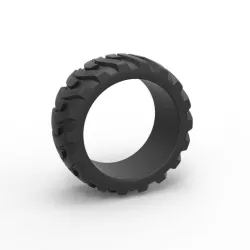 Diecast Demolition derby rear tire Scale 1:25