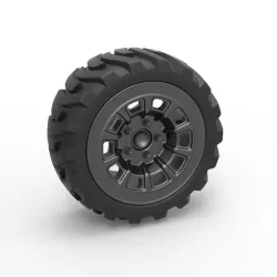 Diecast Demolition derby rear wheel 2 Scale 1:25