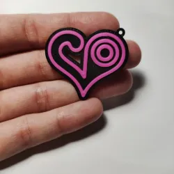 Digimon Love Emblem Key Ring