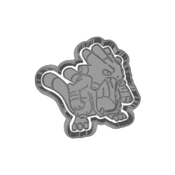Exploud Pokemon cutter and stamp, cookie cutter, form