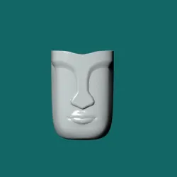 face vase for plants of flowers