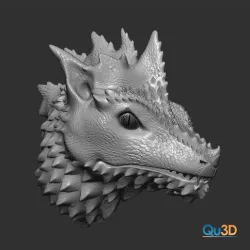 Fantasy Dragon Attyla - 3D STL Print File- High Polygon