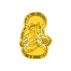 female sonic  (2) CUTTER AND STAMP, COOKIE CUTTER, FORM STAMP, COOKIE CUTTER, FORM