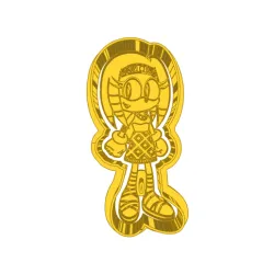 female sonic  (3) CUTTER AND STAMP, COOKIE CUTTER, FORM STAMP, COOKIE CUTTER, FORM