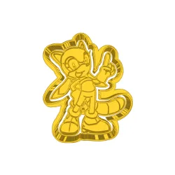 female sonic  (6) CUTTER AND STAMP, COOKIE CUTTER, FORM STAMP, COOKIE CUTTER, FORM
