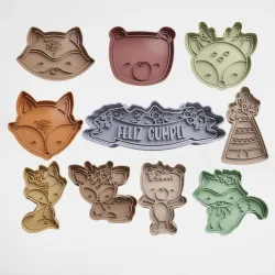 Forest animals set x10