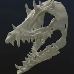 Furry head base / mask: skull dog