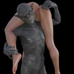 goblin and woman