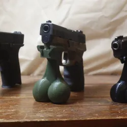 Gun Scrotum gun night stand for Glock