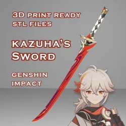 Kazuha's Cursed Blade -- Genshin Impact -- Kagotsurube Isshin -- Sliced Print Ready