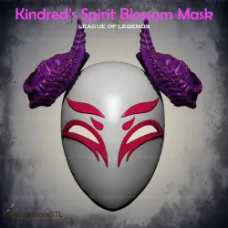 Kindred Mask Spirit Blossom Skin From League of Legends - Fan Art 3D print model