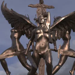Lady of the lake baroque statues collection 2