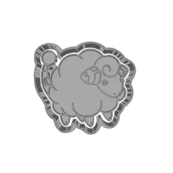 Mareep Pokemon cutter and stamp, cookie cutter, form