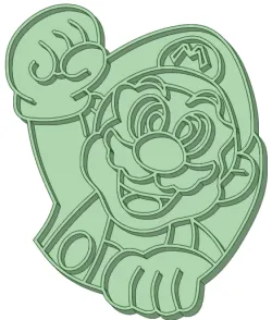 Mario Bros face cookie cutter