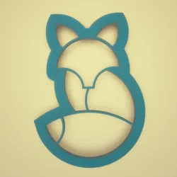 polymer clay cutter fox 6 size (mirror)