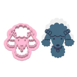 Poodle .polymer clay cutter 6 size