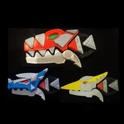 Power Rangers Dino Thunder Morpher 3 Pack - Rex- Tricera - Ptera (Red/Blue/Yellow)