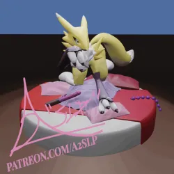 Renamon bed time -NSFW-.