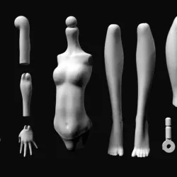 Replacement parts for Monster High big sister body type - articulated