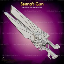 Sennas Gun From League of Legends - Fan Art 3D print model