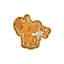 Shinx pokemon  CUTTER AND STAMP, COOKIE CUTTER, FORM STAMP, COOKIE CUTTER, FORM