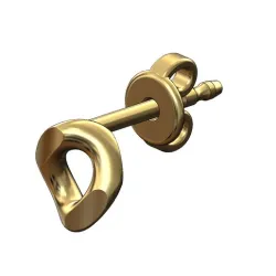 Simple cuban chain link stud earring 3D print model