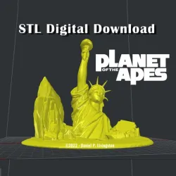 Statue of Liberty from Planet of the Apes - Digital Download STL for 3D Printer - Final Scene