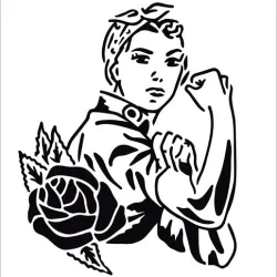 Stencil girl WE CAN DO IT