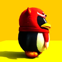 The puppy tire little penguin